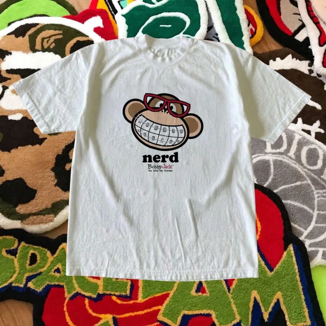 Bobby Jack Nerd Shirt, Cute Monkey Graphic Tee, Y2K Cartoon T Shirt, Funny Geek Tee, Retro Streetwear Shirt, Oversized Unisex Graphic Tee, Gift for Nerd