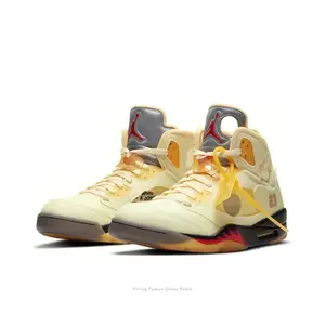 Retro High-Top Sneakers Off-White SP Fire Red Editio