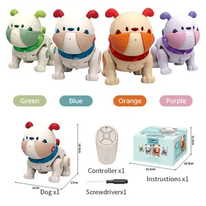 [FREE SHIP!]Electronic Interactive Dog,Smart Remote-Controlled Robot Dog,Programmable Electronic Pet,Bulldog Pet Toy for 3+ Months,RC Infrared Singing Dancing Recording,Safe Materials,Kids Toddlers Companion Gift,Valentine's Day,Christmas Unique idea