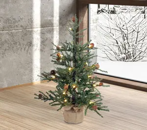 Vickerman 36" Carmel Pine Artificial Pre-Lit Christmas Tree