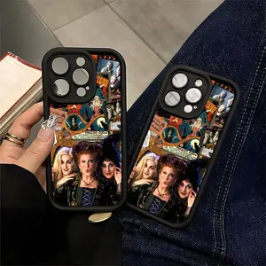 Hocus Pocus Sanderson Sisters Halloween Compatible with iPhone 11/12/13/14/15/16 (Pro Max/Plus) spooky vintage movie poster design for Halloween lovers and fans of the cult classic film