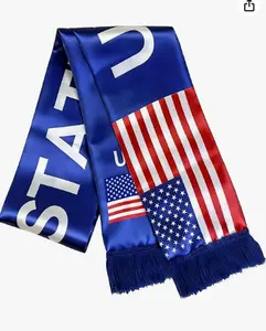 Double-Sided United States Supporter Scarf for 2026 International Soccer Matches & Game Day
