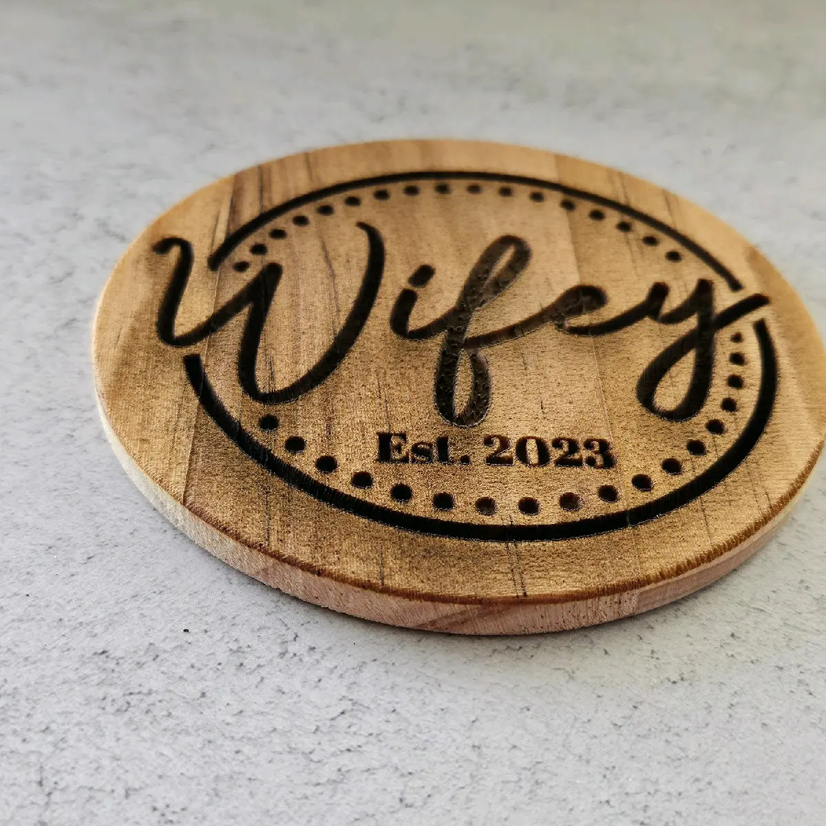 Wifey Wood Coasters, Wood Coaster Set, Bridal Shower Gift, Wedding Gift, Gift to Bride, Engraved Gift, Couples Gift, Coaster Set, Engagement