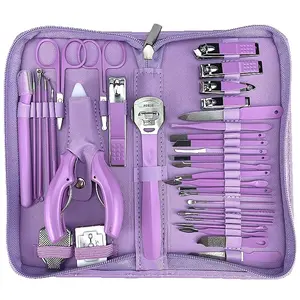 Nail Clipper Set, Stainless Steel Nail Clippers with Zipper Case, Multi-Functional Trimmer for Fingernails & Toenails, Basic Nail Tools, Nail Care Tool