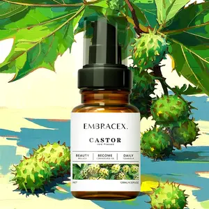 128ML Castor Oil Carrier Oil, Natural Cold-Pressed Plant-Based Base Oil, Pure Unscented Multi-Purpose Skincare Haircare Massage Oil
