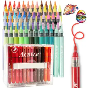 Water-Based Acrylic Paint Markers, Quick-Dry Waterproof Ink Pens, Ideal for DIY Art & Crafts, Professional Rock Painting Supplies