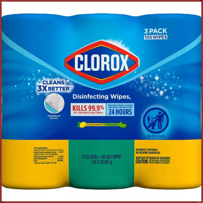 Clorox Bleach Free Disinfecting Wipes Value Pack - 105ct/3pk