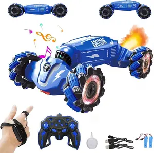 Upgraded Hand Gesture Sensing RC Stunt Car with Lights Music, Spray Drift Gesture RC Car 360 °   Spins All Terrains Hand Controlled Truck Toys for 6 7 8 9 10 Year Old Boys