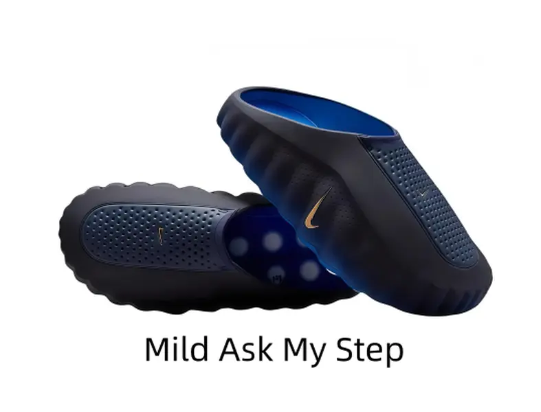Fashion Chunky Cushioned Shower Slides Full Matte Black Textured Shell Bright Blue Soft Inner Lining Anti-Slip Wavy Thick Bottom Outdoor Beach Sandals