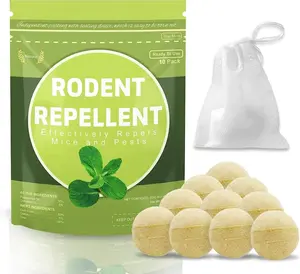 Mouse Repellent 10 Pack - Plant-Based, Powerful & Pet-Friendly Balls for Yard Mice Repellent for House Rodent Repellent Safe Indoor Use