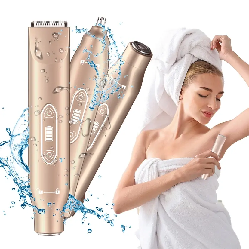 New 3-in-1 Electric Body Bikini Trimmer，for Women & Men,IPX7,Wet/Dry Use， Bikini, Face, Underarms & Legs Hair Removal，Replaceable Blades,  for home&travel use, Christmas Gift Idea，Holiday Gift