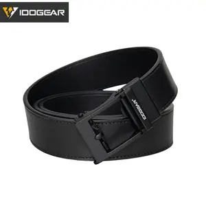 IDOGEAR Men's 1.5" EDC Belts Genuine Leather Casual CCW Belt 3435 Buckle Fashionable Metal Buckle for Outdoor Sport Workwear