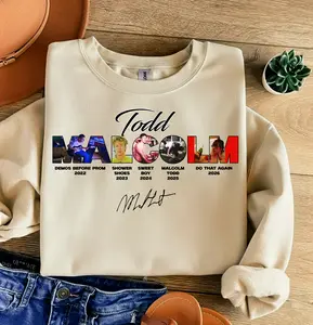 Malcolm Todd Graphic Album  Style T-shirt , Vintage RB Music For Fans Tee