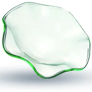 4.5" Replacement Flounces Oil Warmer Dish, 115mm Ruffle Edge Wax Melt Warmer Liner Glass Dish, Candle Warmer Bowl Plate Wax Tray for Scented Wax Aroma  Lamp, 1 Pack