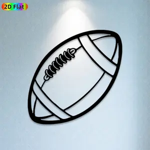 1pc rugby Metal Wall Art, Dynamic rugby Statue Mural, Ideal Gift for New Year, Easter, Sports Decor Enthusiasts,  Perfect for Living Room Wall & Garden Fence, Unique Home Decor for rugby Enthusiasts