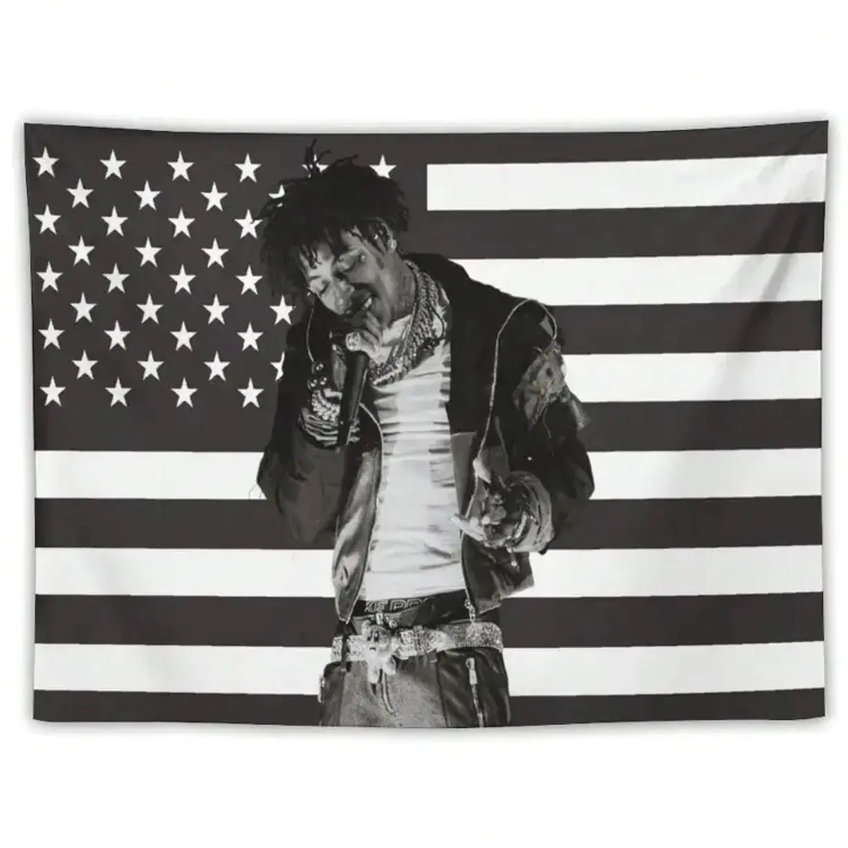 1pc Lightweight Hanging Tapestry - 2D Printed YB-Inspired Musical Flag, 3x5 Single-Sided Wall Decor for Boys' Bedrooms, Men's Cave, Gift For Him, Gift For Her.