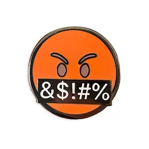 Swearing Face Emoji Pin