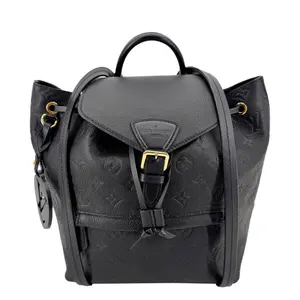 Pre-owned Louis Vuitton Empreinte Leather Backpacks Montsouris NM PM Monogram Empreinte Backpack Black