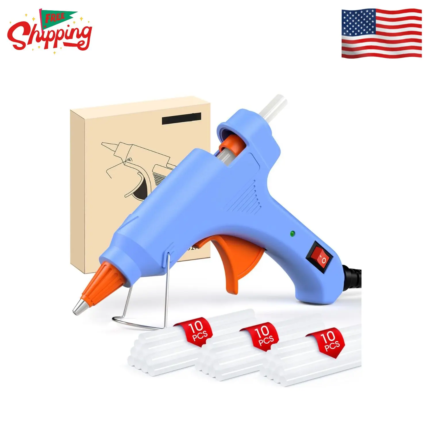 30W Mini Hot Glue Gun Kit with 30 Glue Sticks