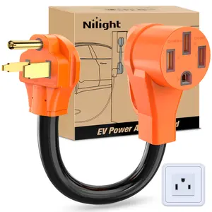 Nilight EV Charger Adapter Cord 50 Amp to 50Amp 4 Prong Pure Copper 250V Welder Outlet Plug Conversion Heavy Duty 10 Gauge Wire 6-50P 14-50R 50M/50F