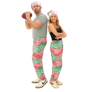 Zubaz NFL Adult Unisex Z88 Embroidered Holiday Ombre Pants, Jacksonville Jaguars