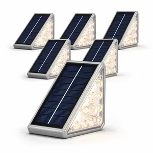 Outdoor Solar Step Lights, Waterproof LED Stair Lamps for Patio Steps, Garden Pathway, Deck, Yard, and Walkway Decor