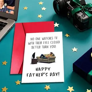Funny Father’s Day Card for Dad, Stepdad, Grandpa & Husband – Hilarious Gift from Daughter, Son or Wife, Viral Humor Card with Envelope