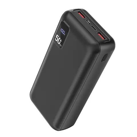 Evary 50000mAh Large Capacity Power Bank Charger - 22.5W PD4.0-QC4.0 USB-C Fast Charging Cable Solution, Digital Display Battery for Mobile Electronic Devices, EDC Travel Emergency Gear