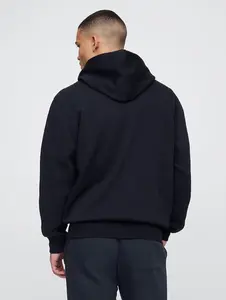 Relaxed Gap Logo Zip Hoodie, Color True Black, Size XS Relaxed Gap Logo Zip Hoodie, Color True Black, Size XS