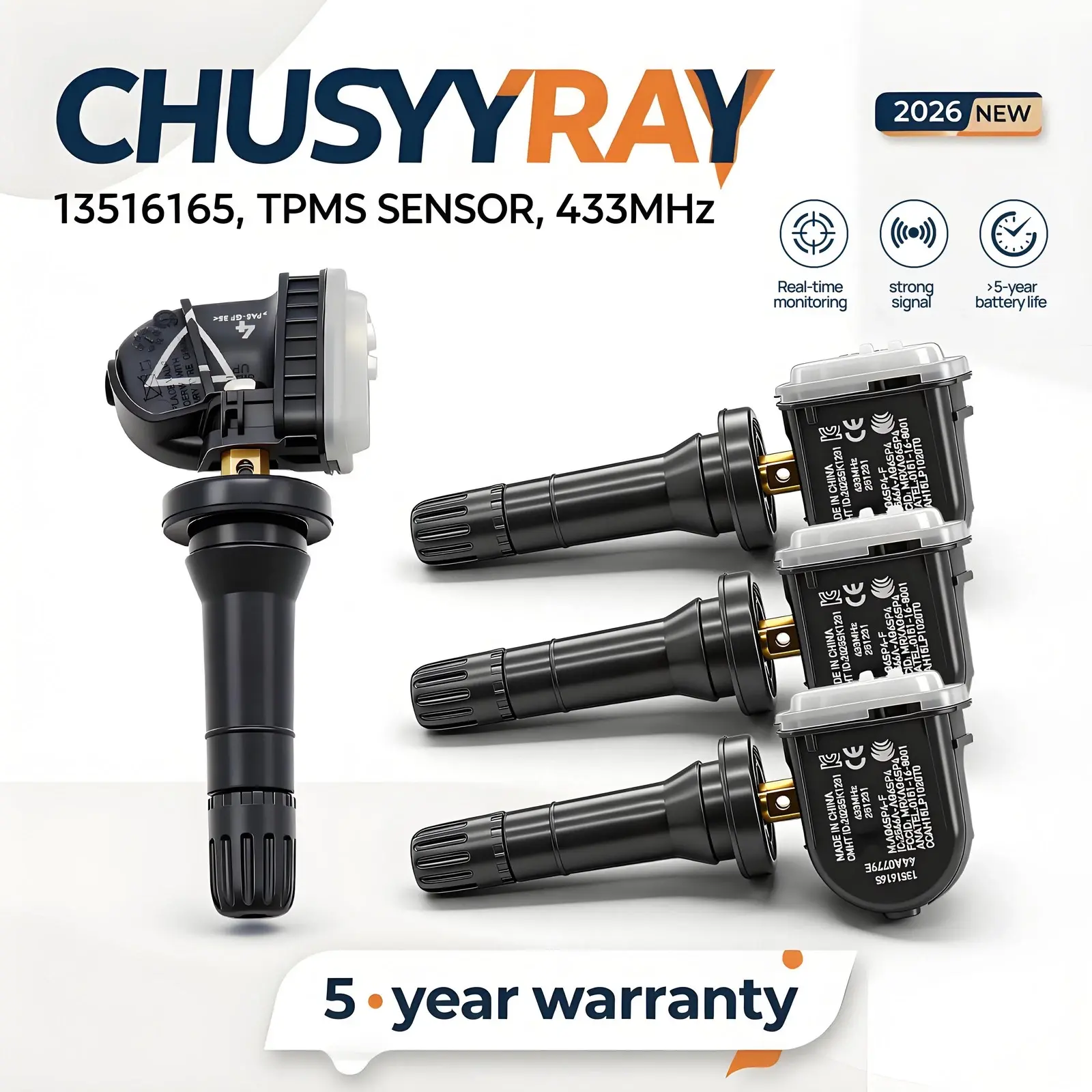 Set (4) for GMC Chevy Buick Tire Pressure Monitor Sensors TPMS 433MHz 13598773 13540602