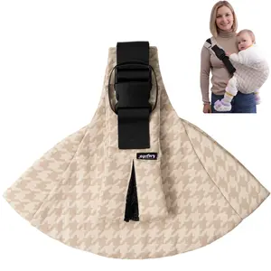LUJIFO Upgraded Side Baby Carrier, Padded Leg Support Houndstooth Sling, Lightweight Design