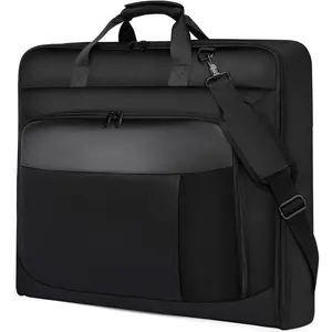 Garment Bag Travel Suit Bag for Men Large 40-Inch Carry on Garment Bag Up to 3 Suits for Business Trips,2 in 1 Hanging Suitcase Luggage Bags for Travel,Foldable Carry On Bag Fits 15.6Inch Laptop,Black