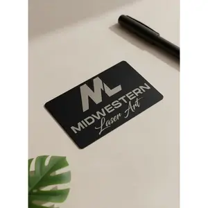NFC Business Card – Black Metal & PVC, Custom Laser-Engraved
