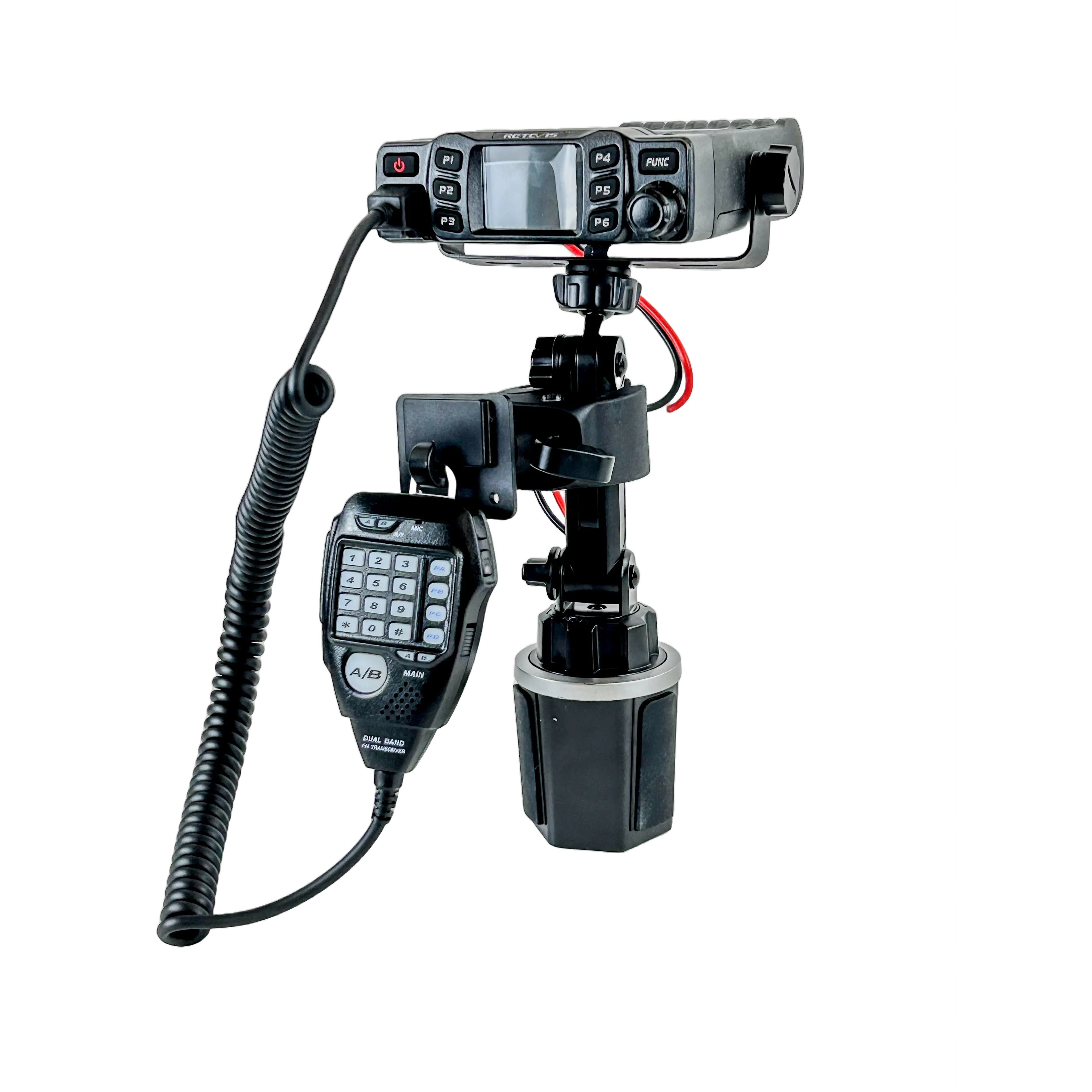 Cup Holder Mount With Microphone Holder