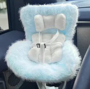 Cute toy car seat Dolls with Soft Furry Cushion, Air Vent Clip and Desktop Stand