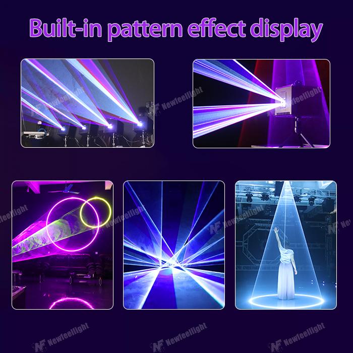 3W Par DJ Light RGB Full Color 3D Animation Patterns ILDA Light Sound Switch DMX Control Strobe Party Light for Halloween Christmas Disco Dancing Birthday Bar