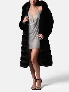 Black Long Faux Fur Coat