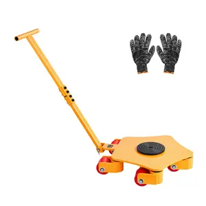 VEVOR Machine Skate, 8800 lbs Machinery Moving Skate, Machinery Mover Skate with 360° Rotation Cap and PU Swivel Rollers, Heavy Duty Industrial Machinery Mover with Handle for Warehouse, Workshop