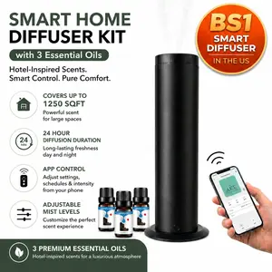Smart Home Diffuser Kit  App Control, Hotel-Inspired Scents, Covers Large Rooms Up to 1250 Sqft