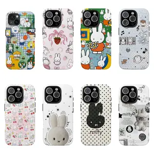Miffy Cute Unique Artistic Painting phone Cases For iPhone 12/13/14/15/16/17 Promax Pro Plus and 17 Air ,Perfect for Her/Him fashionable gift