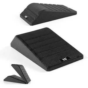 Squat Wedge Block 2PCS Non Slip Professional Ramp - 550 LBS Weight Capacity - Slant Board for Calf Stretching - Calf Stretcher Slant Board - Yoga Blocks