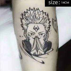 Luna Store  Anime Jujutsu Kaisen Temporary Tattoos Cartoon Itadori Yuji Transfer Tattoo Body Art Waterproof Fake Tatoo Sticker