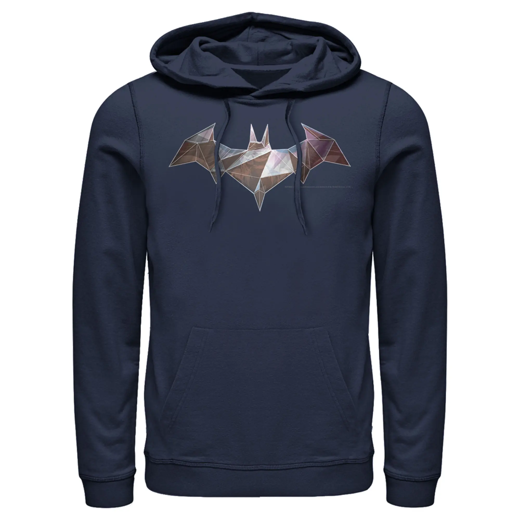 Men's Batman Logo Geometric Wing Pull Over Hoodie