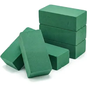 Large Floral  (8.9" x 4" x 2.7") - 6 Pack Wet and Dry Florist  Bricks, Green High Density Blocks for  , Artificial , Wedding & Events