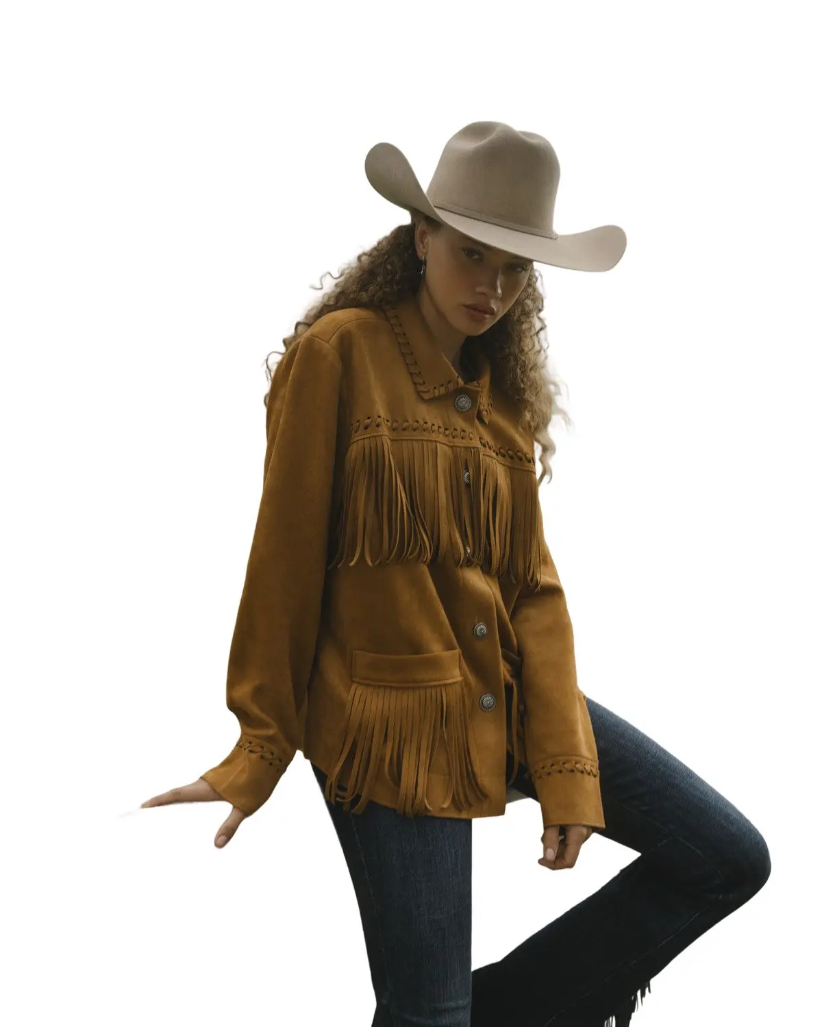 Idyllwind Women's Women'S Norton Faux Suede Fringe Shacket - Iwfa25o29-Pecn