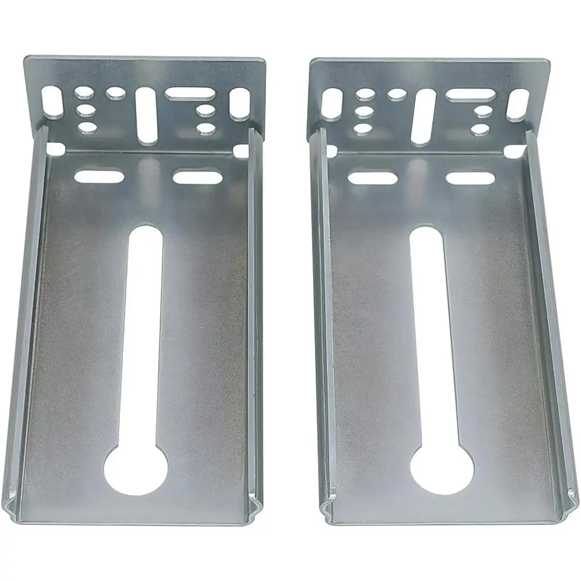 Rear Mounting Brackets for Drawer Slides (1 Pair), Electrophoresis Black Furniture Glide Replacement Parts for Face Frame Cabinets, Kitchen Use, Fits 1.77 inch Width Drawer Slides, 2.75 in (70 mm) Compatibility, Easy To Install, Extend Original Length Of
