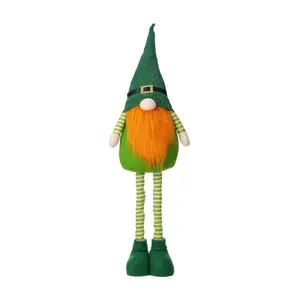 Glitzhome Telescoping Legs St. Patrick's Day Gn ome Leprechaun