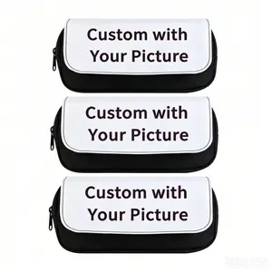 Journey Canvas|3PCS Custom Photo Pencil Case| Personalized Pen Pouch| Custom Image Stationery Organizer| Thoughtful Personalized Gift| For Students & Loved Ones