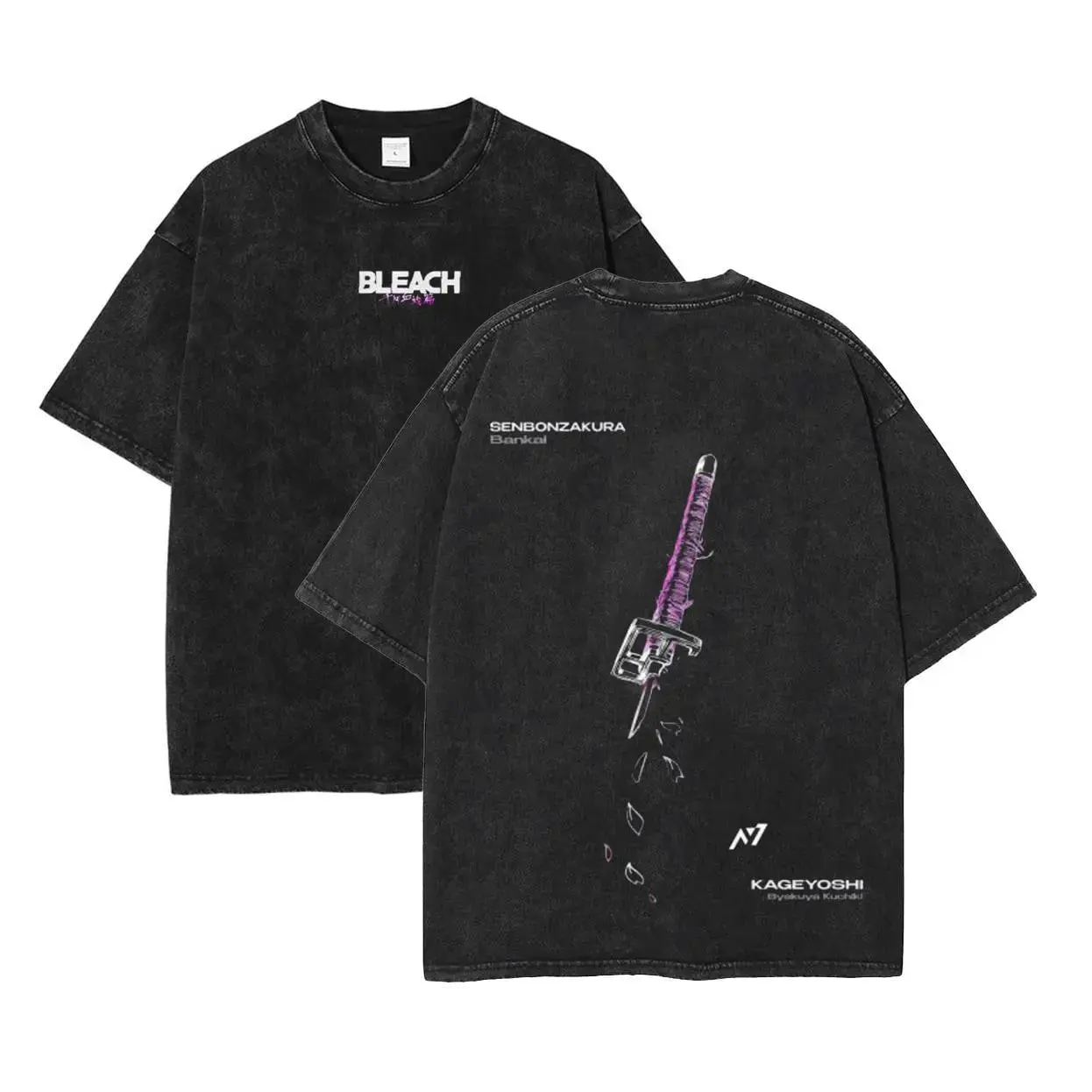 Bleach - Byakuya Streetwear Shirt, Japanese Anime T-Shirt, Unisex Anime T-Shirt Cotton, Streetwear Man Top Fabric Menswear