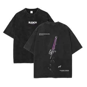 Bleach - Byakuya Streetwear Shirt, Japanese Anime T-Shirt, Unisex Anime T-Shirt Cotton, Streetwear Man Top Fabric Menswear